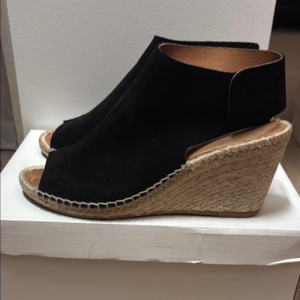 Black Espadrille Shoes with Jute Sole